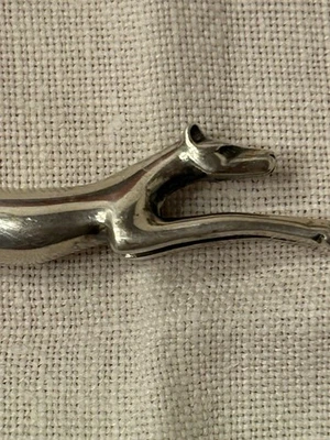 Tagliacarte in argento firmato Ottaviani. Levriero - Immagine 1 di 4