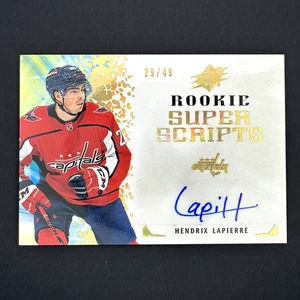 2021-22 SPx - Rookie Superscripts Hendrix Lapierre #RSS-HL  29/49 JERSEY MATCH - Picture 1 of 2