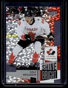 2025-26 Upper Deck Team Canada Shine Bright Level U20 Cole Beaudoin #SB-30 - Imagen 1 de 2