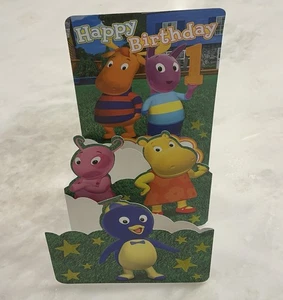 Vtg Backyardigans American Greetings 1st Birthday Card One Year Old No Envelope - Picture 1 of 12