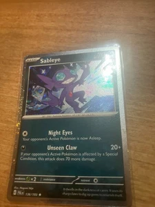 Sableye 136/193 Cosmos Holo Black Star Promo Pokemon Card Paldea Evolved - Picture 1 of 11