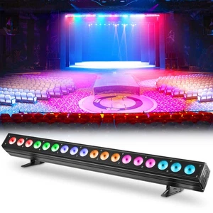 6-IN-1 RGBWA+UV 18LED Bühnenbeleuchtung Wall Washer Licht Bar DMX DJ Party Show - Bild 1 von 15