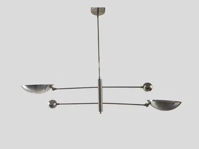 Mid Century Modern Brushed Chrome Sputnik Chandelier Pendant Light - Image 1 of 4