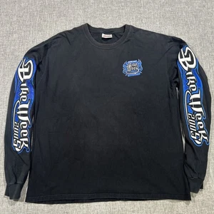 Vintage Dayton Bike Week Shirt Sz M Longsleeve Flame Y2K Biker Harley - Picture 1 of 11