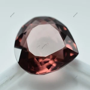 17,90 ct Laborgefertigter Ceylon braun Padparadscha Saphir Birnenschliff lose Edelstein - Bild 1 von 4
