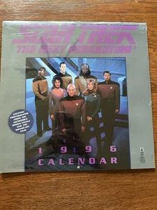 STAR TREK THE NEXT GENERATION 1996 CALENDAR - Patrick Stewart, Brent Spiner - Picture 1 of 10