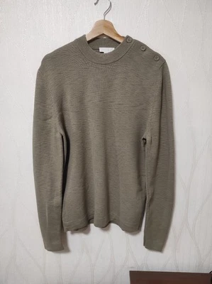 COS Mens Thick Cotton Jumper Sweater Khaki SizeM - Image 1 of 4