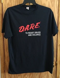 D.A.R.E. To Resist Drugs and Violence Shirt schwarz Größe L 100% Baumwolle DARE - Bild 1 von 5