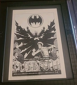 Knightfall Batman DC Comics Framed Print Ad 8.5x11 1993 - Picture 1 of 1