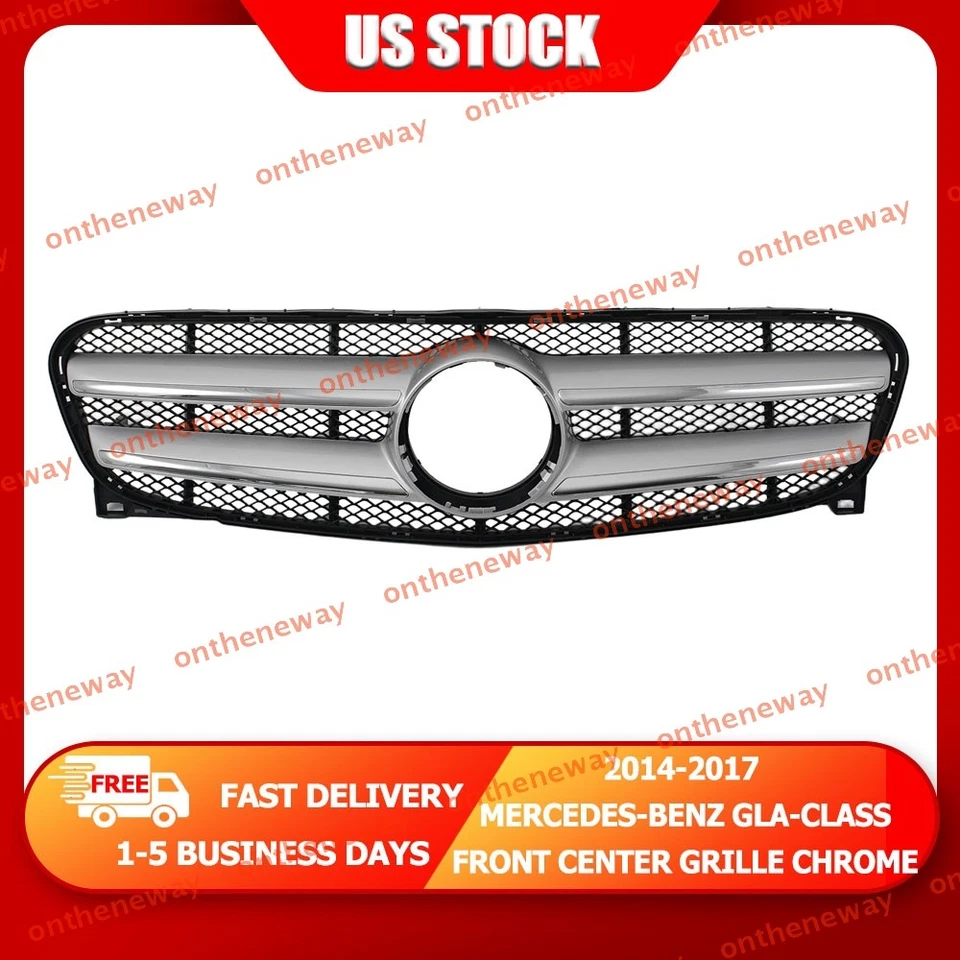 Mercedes Benz GLA200/250 2014-2017 parrilla central delantera moldura cromada parrilla GLA EE. UU. Foto 1 de 4