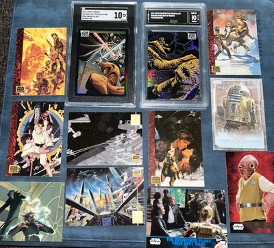 Star Wars Galaxy Topps Refractors SGC 10 And GMA Gem Mint Bonus Trading Cards - Image 1 of 4