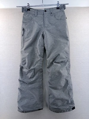 Burton Barnstorm 滑雪板裤男孩中号 10-12 灰色干式货物绝缘 — 第 1/4 张图片