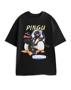 Pingu Black Noot Kurzarm T-Shirt Unisex - Bild 1 von 8