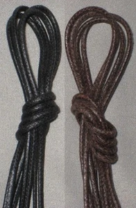 Wax Shoe Laces Thin Round Waxed Shoestrings Strings ALL SIZES 18 21 24 27 30 36 - Picture 1 of 3