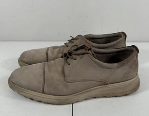 ECCO Men's Leather Suede Tan Beige Casual Sneaker Shoe EU 45 Size 11-11.5 US - Picture 1 of 9