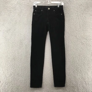 Kut Skinny Jeans Womens 0 (Actual 28x30.5) Black Velvet Low Rise Dark Wash Zip - Picture 1 of 16