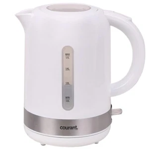 Courant 1.7L 360⁰ Cordless Electric Kettle, LED Light, Water level, 1000W, White - Picture 1 of 3