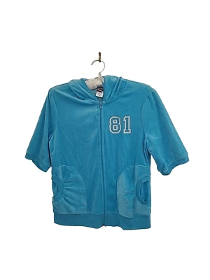 Joe Boxer Damas Azul Terciopelo Manga Corta Sudadera con Capucha Talla XL Foto 1 de 3