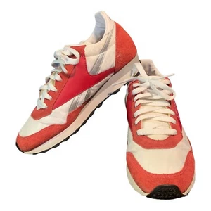 Retro Reebok Classic Shoes Red Nylon Suede Mens Size 6 Excellent Vintage - Imagen 1 de 11