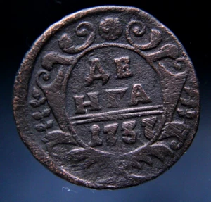 Russia, DENGA ,1/2 kopek,1737 - Picture 1 of 2