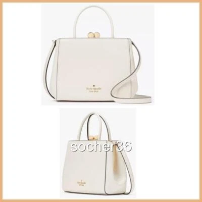 KATE SPADE AMOUR MINI FRAME SATCHEL / CROSSBODY MERINGUE LEATHER KE388 NWT $429 - Image 1 of 4