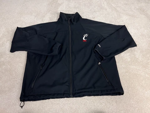 Cincinnati Bearcats Jacket Extra Large Black Columbia Softshell Full Zip Cover