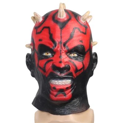 Star Wars Darth Maul Cosplay Latex Terror Mask Helmet Halloween Party Prop  - Image 1 of 4