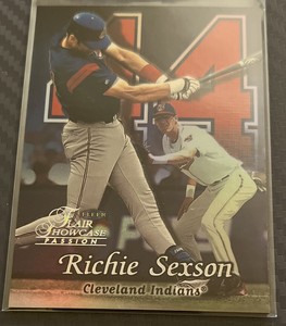 1999 Flair Showcase Passion Richie Sexson Row 2 #80 Cleveland Indians 