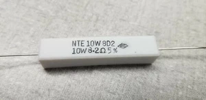 Resistencia ignífuga NTE 10W 8,2 ohmios 5 % cerámica NTE10W8D2 **NUEVO** Cantidad 5 piezas. - Imagen 1 de 6