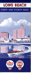 1959 Chevron Road Map: Long Beach NOS - Picture 1 of 1