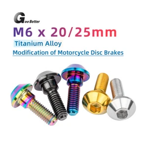 Titanium Bolt M6x20/25mm Taper Ball Conical Hex Head Screw For Yamaha Motorcycle - Picture 1 of 18