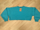 Boohoo sky blue recycled cropped sweatshirt. Size Med  10-12  BNWT.  FREE POST..