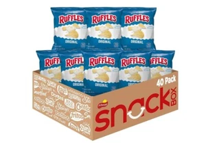 Ruffles Original Potato Chips 1 Ounce Pack of 40 - Picture 1 of 4