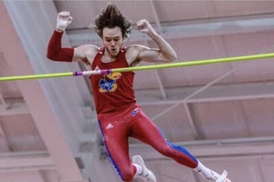 Men's Adidas Kansas Jayhawks Spandex Compression Pants Spandex Tights Small - Picture 1 of 3