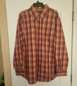 Northern Isles Shirt 2XL Red/ Yellow Plaid Button Down NWT Long Sleeve - Picture 1 of 8