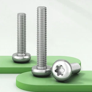 Tornillos de cabeza de botón de accionamiento Torx seis tornillos lóbulos M2 - M8 A2 acero inoxidable antioxidante - Imagen 1 de 6