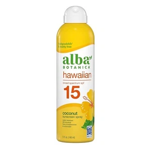 Alba Botanica Hawaiian Coconut Sunscreen Spray, SPF 15, 5 oz - Picture 1 of 1
