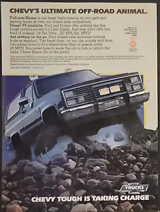1983 Chevrolet Blazer Diesel V8 SUV Car Vehicle Print Ad Bear Claws - Picture 1 of 1