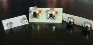 SUPER süße kleine silber glänzende Kugel, Stern und Ohrstecker 3 Stück! Kinder - Bild 1 von 5
