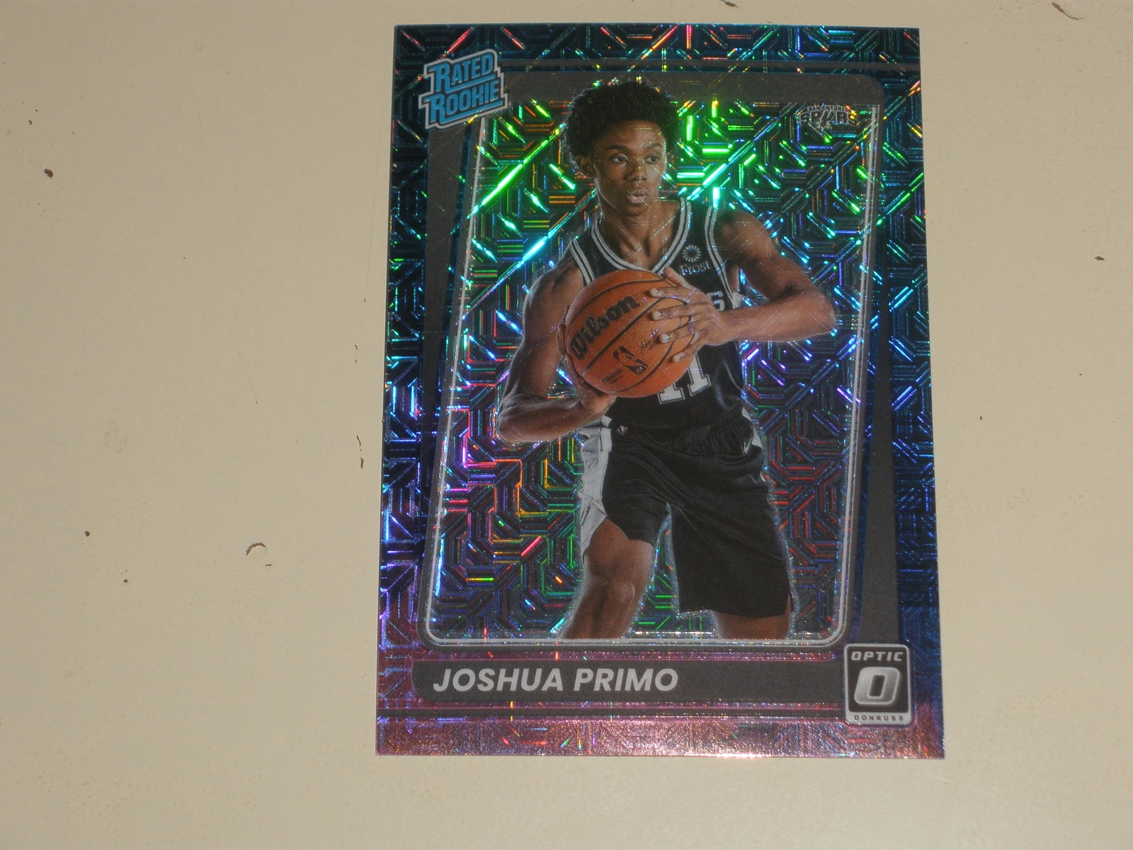 2021-22 Donruss Optic Rated Rookie Choice Nebula Prizm #162 Joshua Primo 1/1 RC
