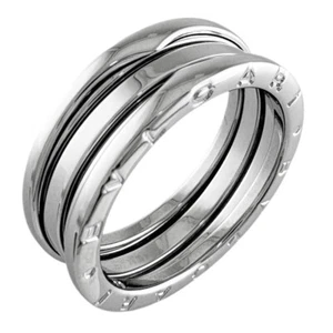BVLGARI Ring US 10 5/8 EU64 K18 white gold B-zero.1 3 bands used - Picture 1 of 7