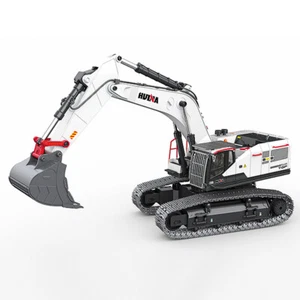 Huina RC Excavator Digger w/Metal Parts, 4 x Tools, LED Lights & Sound - Picture 1 of 12