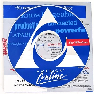 BLUE & SILVER America Online Collectible / Install Disc, Vintage AOL CD ver 3.0! - Image 1 of 2