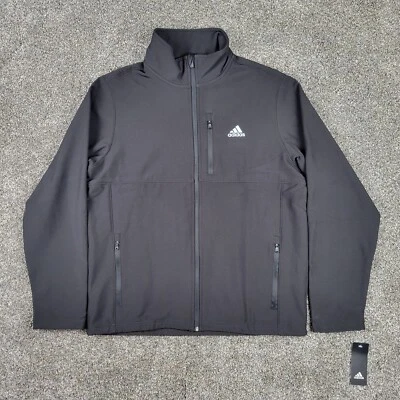Chaqueta de Golf Adidas Para Hombre Mediana M Negra Softshell Cremallera Completa Cuello Simulado ADVR0804 NUEVA CON ETIQUETAS Foto 1 de 4