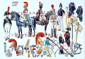 RIGO (ALBERT RIGONDAUD) : LE PLUMET PLANCHE U38 : CARABINIERS 1er REGIMENT 1809- - Foto 1 di 1
