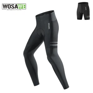 WOSAWE Men's Breathable Cycling Long Pants Shorts Gel Padded MTB Bike Tights - Picture 1 of 21