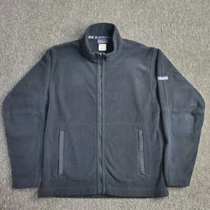Patagonia Jacket Mens Size Small Black Synchilla Micro Fleece Full Zip Vintage  - Picture 1 of 18