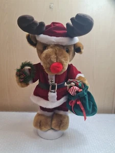 Vintage Lilo musikalisches und bewegliches Weihnachten Plüsch Rentier 19 Zoll - Bild 1 von 8