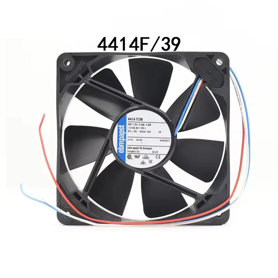 New Ebmpaps Axial flow fan 24V 5.8W 4414F/39 120*120*25mm Expedited Shipping - Image 1 of 4