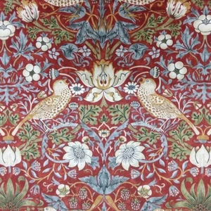 Morris & Co Strawberry Thief rot Stoff 2,3 Meter - Bild 1 von 1